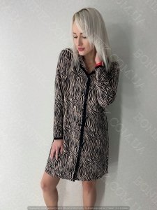 Жіночий халат з малюнком "Pink Genius" (16125)