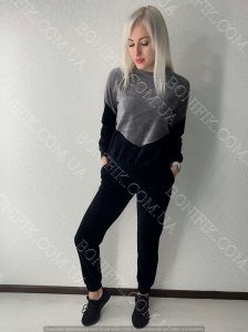 Велюровый женский костюм "Onyx"