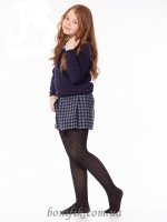 Плотные чёрные однотонные колготки для девочек TRIXIE 150 DEN (model 2)